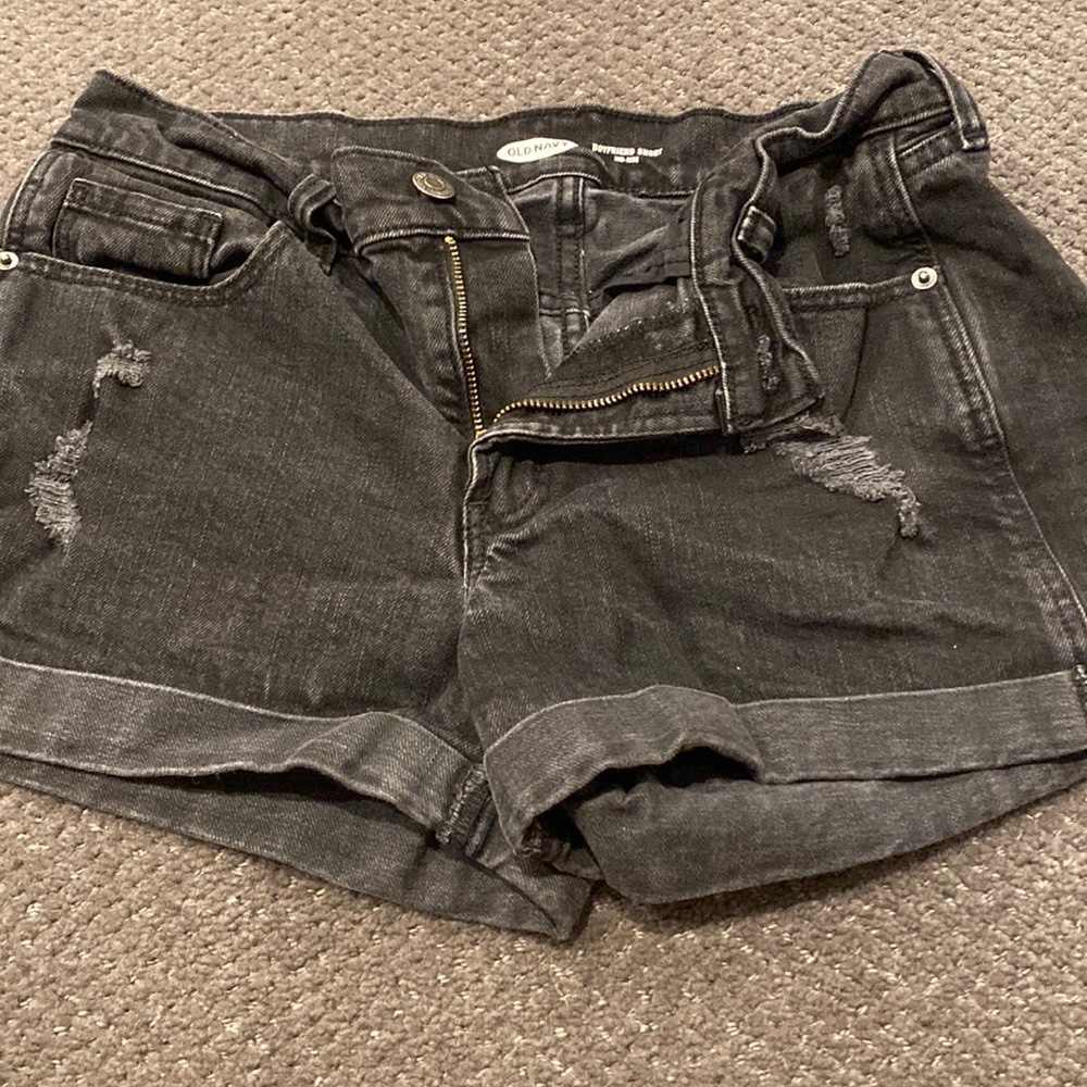 Black Denim Shorts